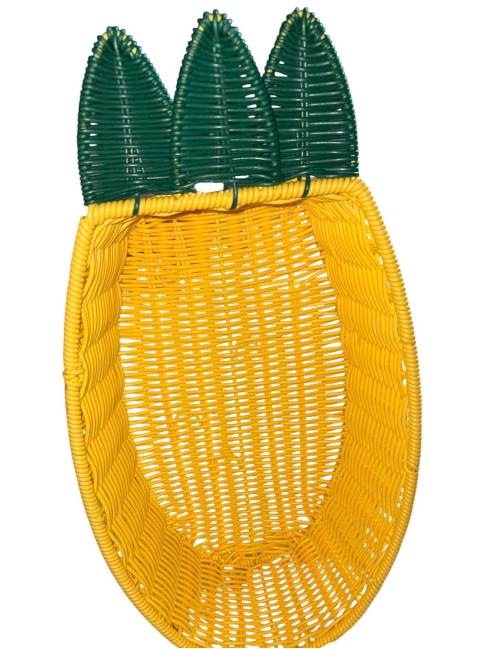 Pineapple Woven Wicker Serving Basket Fruit Snacks Pantry Party Decor Summer
